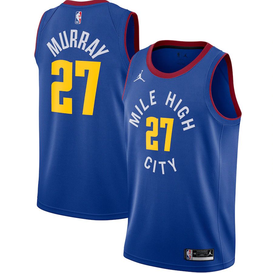 Men Denver Nuggets #27 Jamal Murray Jordan Brand Blue Swingman NBA Jersey